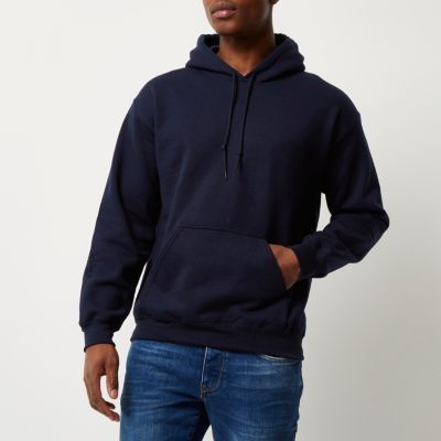 Navy cotton hoodie